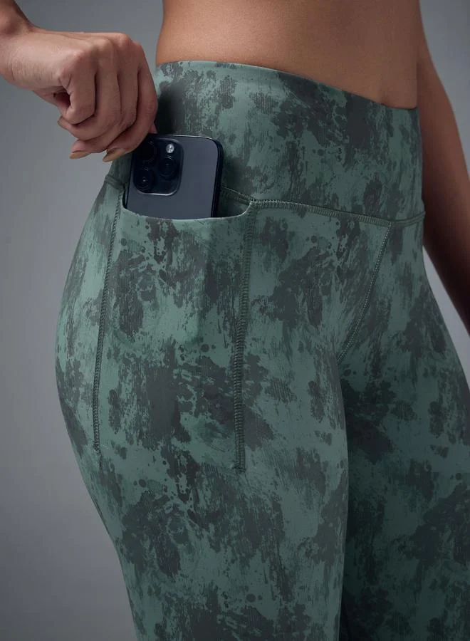 Technosport Women Printed 4-Way Stretch Tights